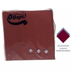   Ooops! szalvéta 33X33cm, 2r., 1/4 hajtás, BORDÓ, 100 lap/csg, 20csg/karton, 42karton/raklap