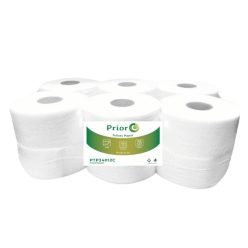   PRIOR toalettpapír Mini Jumbo 19cm-es, 2 rétegű, fehér, 120m/tekercs, 12 tek/karton (48 karton/raklap)