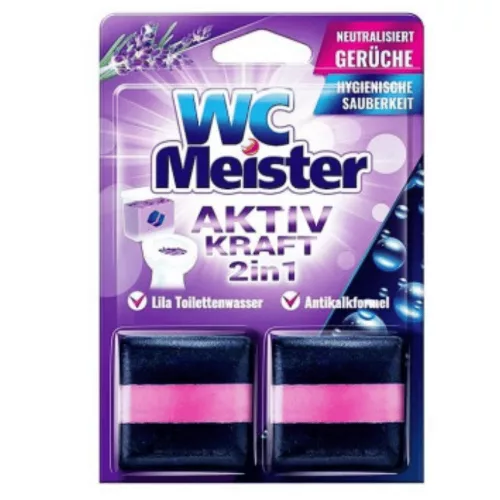WC Meister tartálytabletta, 2x50g, levendula