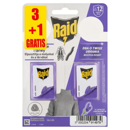 Raid molyriasztó zselé levendula illattal 3+1 db 6g