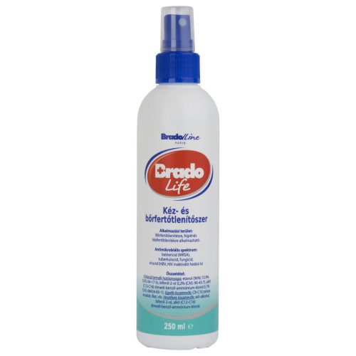 Bradolife kéz- és bőrfertőtlenítő SPRAY 250ml (10db/karton)