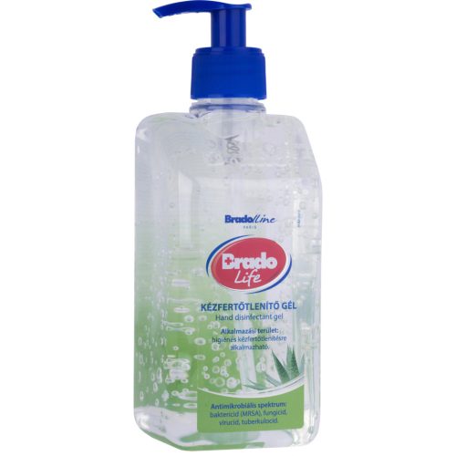 Bradolife kézfertőtlenítő gél 500ml (10db/karton) ALOE VERA