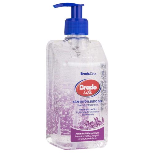 Bradolife kézfertőtlenítő gél 500ml (10db/karton) LEVENDULÁS