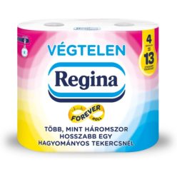  Regina Toalettpapír, végtelen 4 tekercs, 2 rétegű,  2000 lap