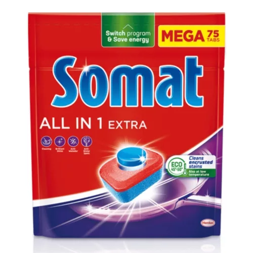 Somat mosogatógép kapszula All in1 extra 75db/csg