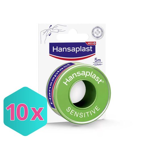 Hansaplast ragtapasz Sensitive, méretre vágható  5m x 2,5cm KARTON - 10 csg